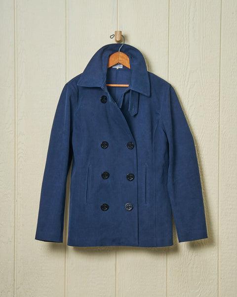 Women's Cropped Peacoat in Navy Product Image