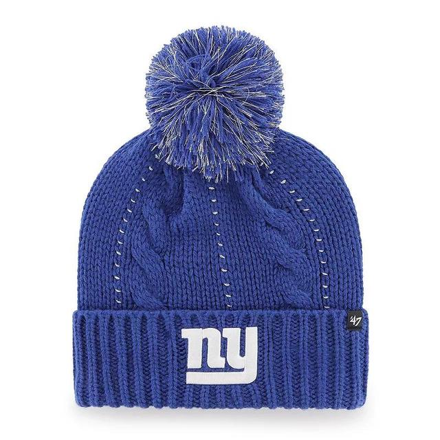 Womens 47 Royal New York Giants Bauble Cuffed Knit Hat with Pom Product Image