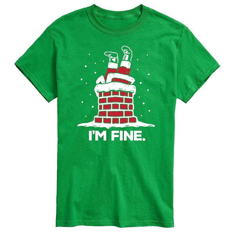 Mens Im Fine Santa Chimney Graphic Tee Black Product Image