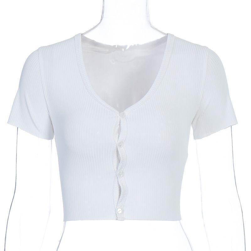 Short-Sleeve Cropped Cardigan Product Image