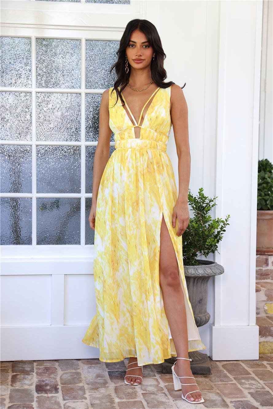 Styled By You Maxi Dress Yellow Product Image