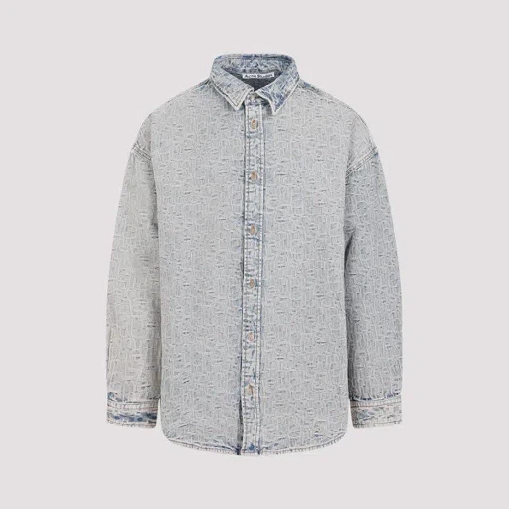 ACNE STUDIOS Monogram Cotton Shirt In White Product Image