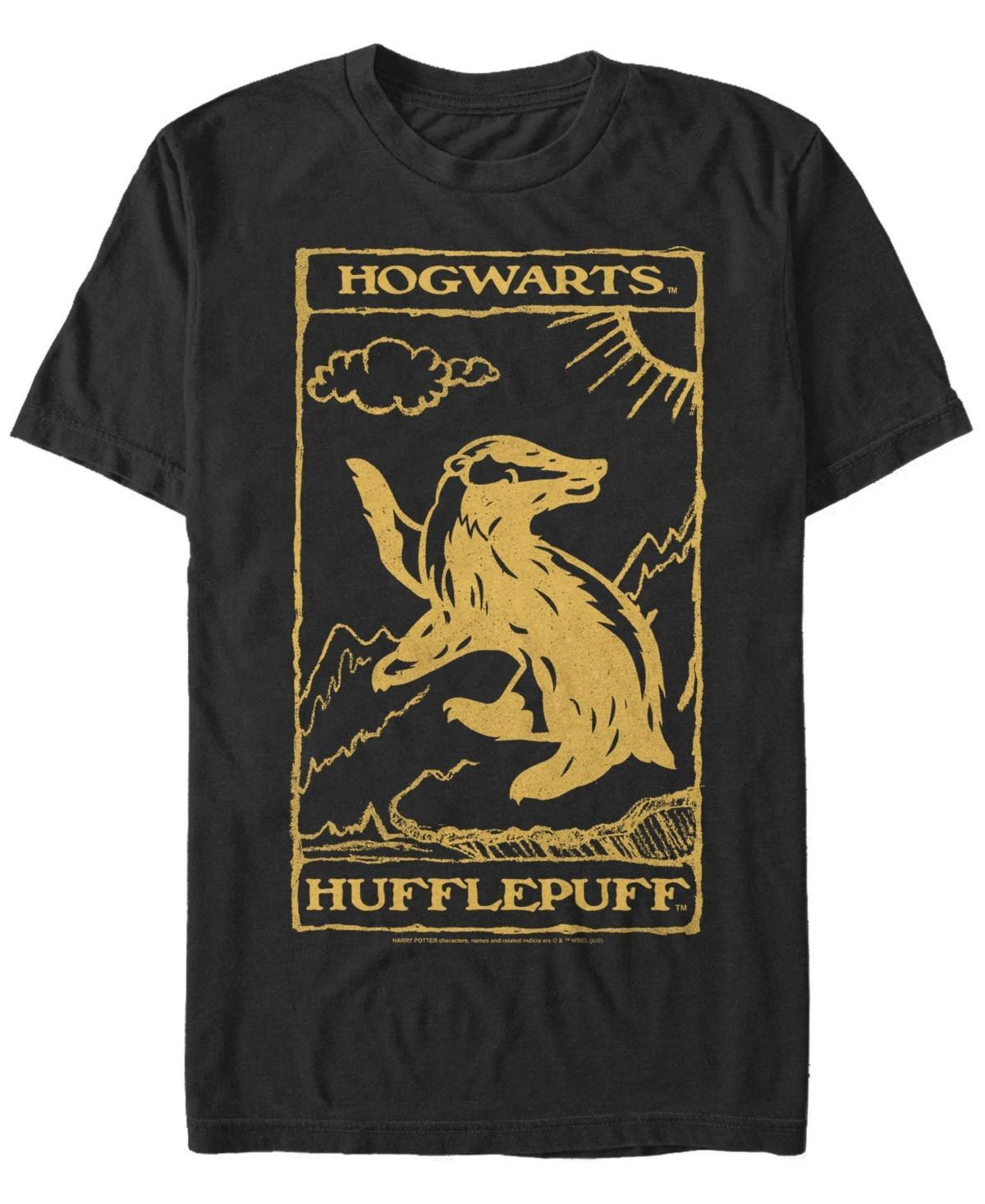 Mens Harry Potter Hufflepuff Tarot Playing Card Tee Product Image