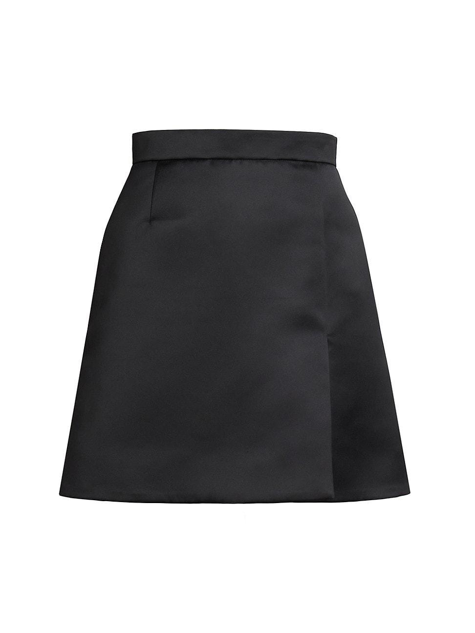 Womens Satin A-Line Miniskirt Product Image