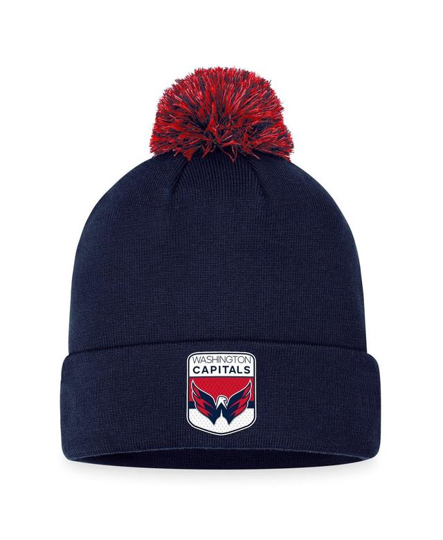 Mens Fanatics Navy Washington Capitals 2023 Nhl Draft Cuffed Knit Hat with Pom Product Image