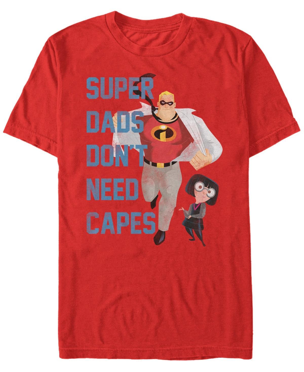 Pixar Mens The Incredibles Dads Dont Need Capes Short Sleeve T-Shirt Product Image