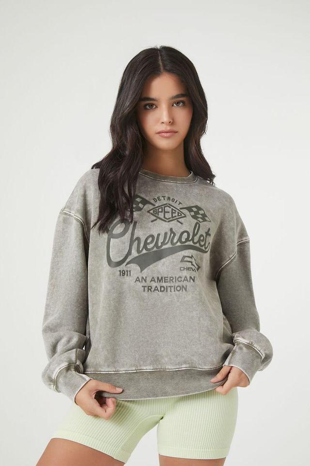 Fleece Chevrolet Graphic Pullover | Forever 21 Product Image