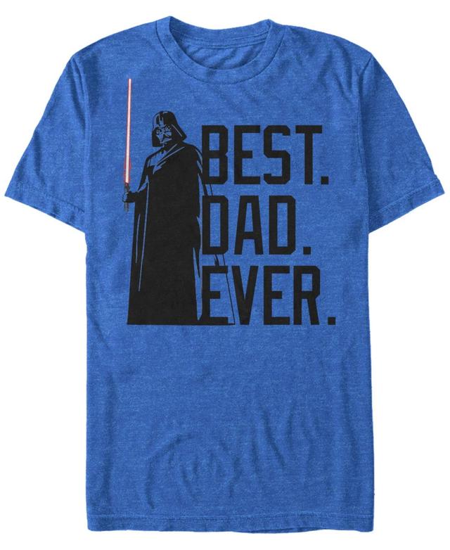 Mens Star Wars The Empire Strikes Back Bestest Dad Tee Royal Grey Product Image