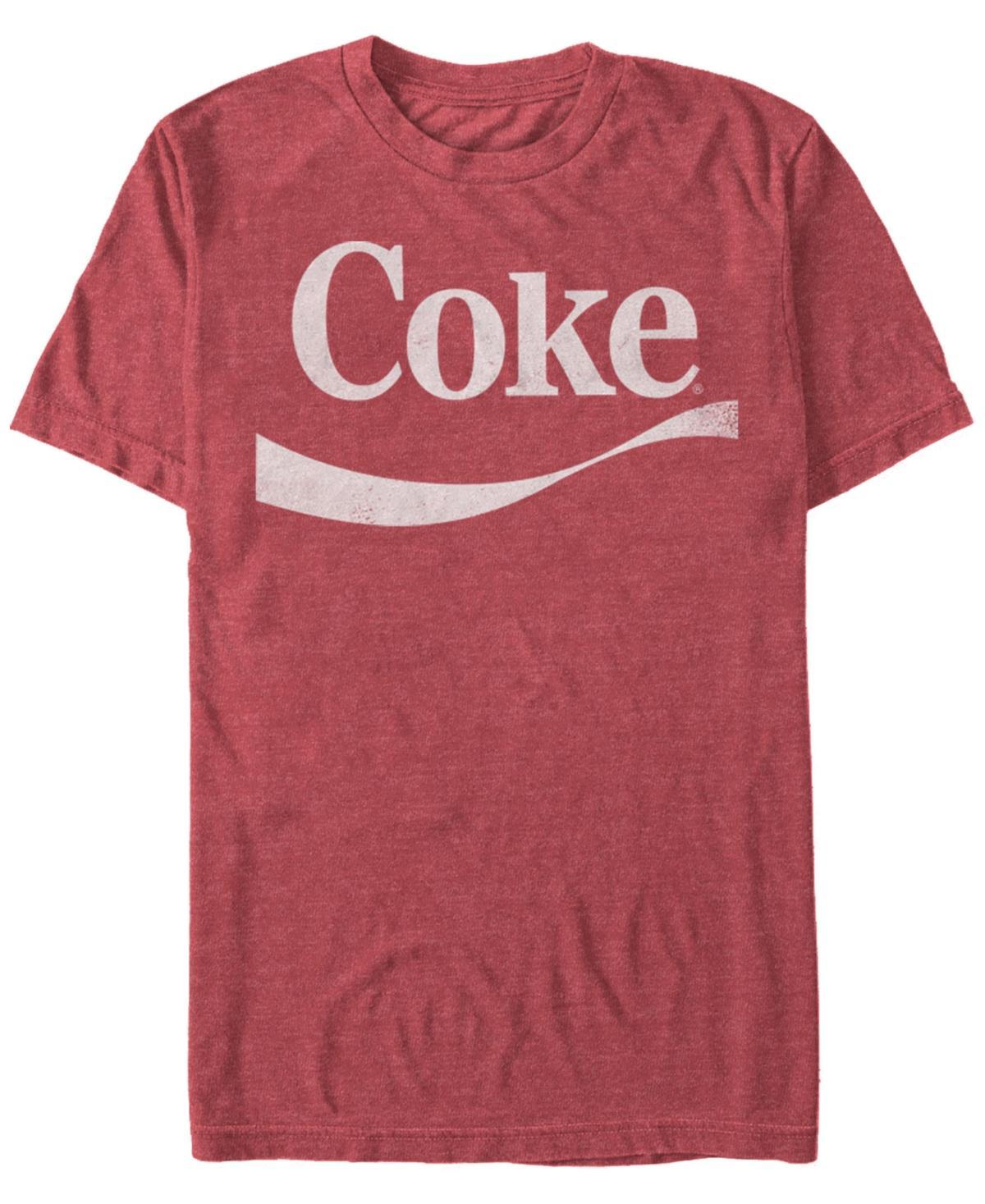 Mens Coca Cola Simple Coke Logo Tee Red Grey Product Image