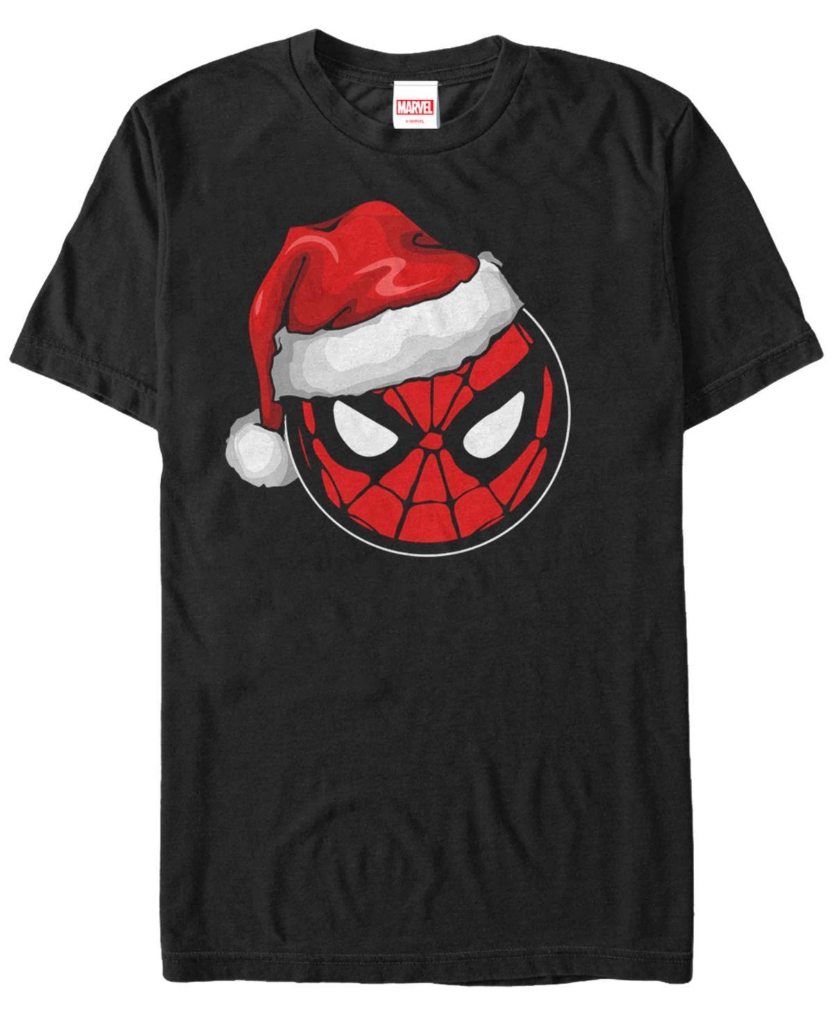 Mens Marvel Spider-Man Santa Hat Short Sleeve Tee Product Image