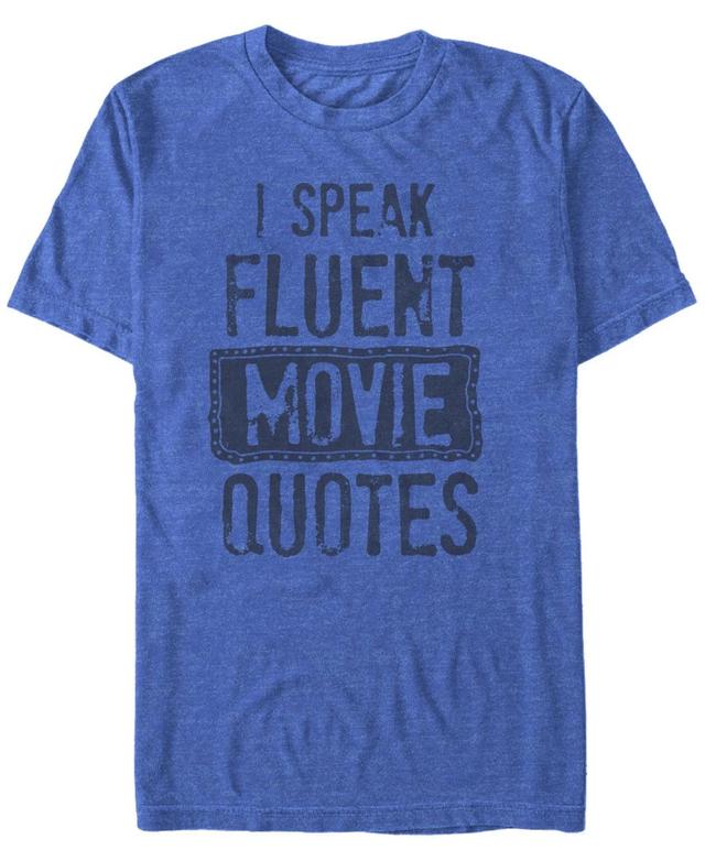 Mens Speak Movies Graphic Tee Royal Grey Product Image