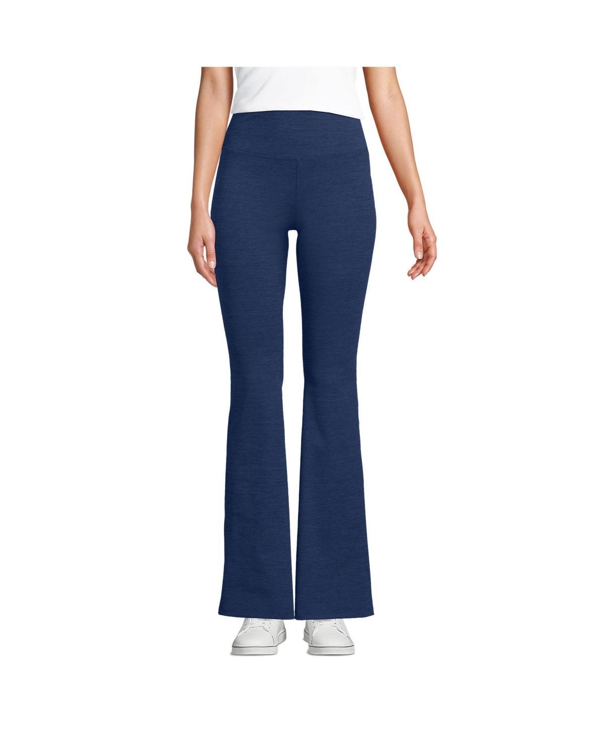 Womens Lands End Active High Impact High-Rise Slim Flare Pants Product Image