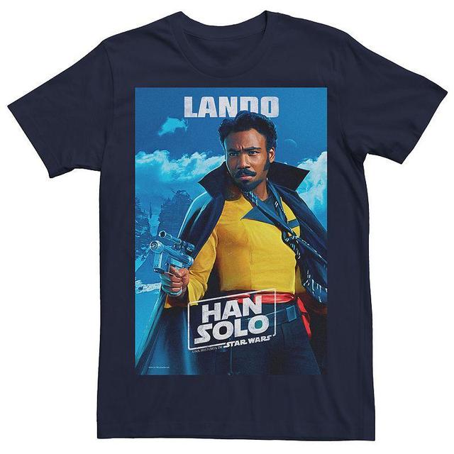 Mens Star Wars Han Solo Spanish Lando Poster Tee Blue Product Image