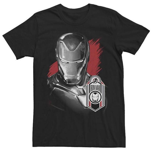 Mens Marvel Avengers Endgame Iron Man Gray Scale Portrait Graphic Tee Product Image