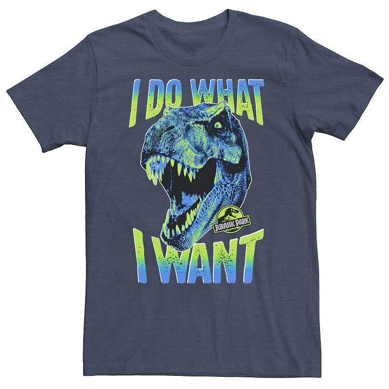 Big & Tall Jurassic Park T-Rex I Do What I Want Tee, Mens Athletic Grey Product Image