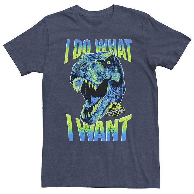 Big & Tall Jurassic Park T-Rex I Do What I Want Tee, Mens Med Grey Product Image