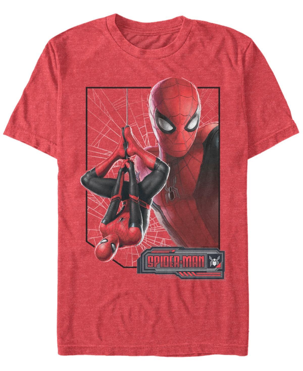 Marvel Mens Spider-Man Upside-Down Profile Spider-Man Short Sleeve T-Shirt Product Image