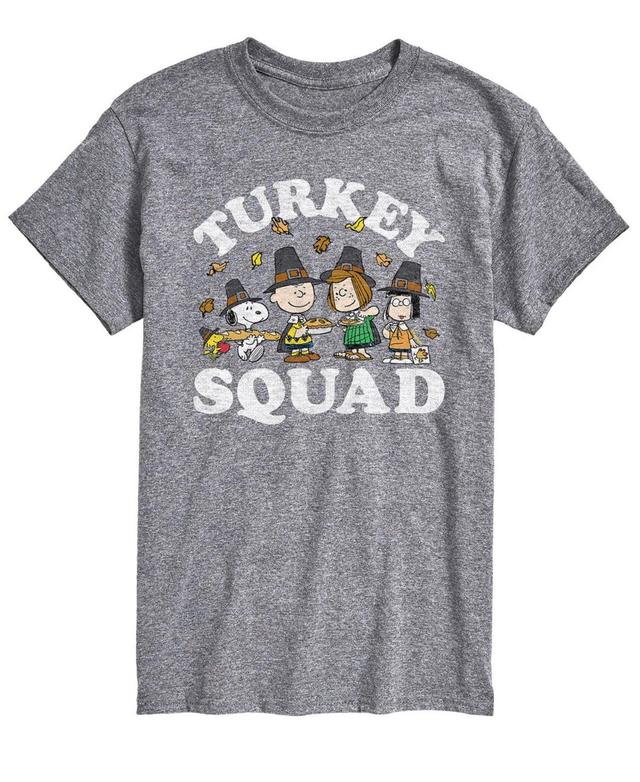 Mens Peanuts Turkey Squad Tee Med Grey Product Image