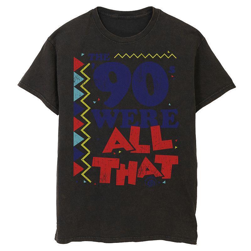 Mens Nickelodeon All That The Nineties Were Retro Poster Graphic Tee Black Product Image