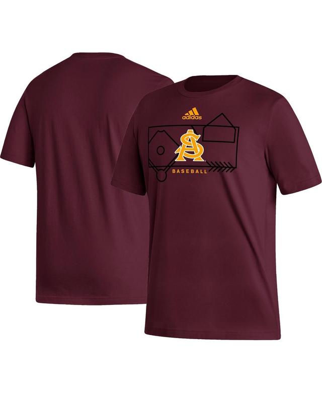 Mens adidas Maroon Arizona State Sun Devils Locker Lines Baseball Fresh T-shirt Product Image