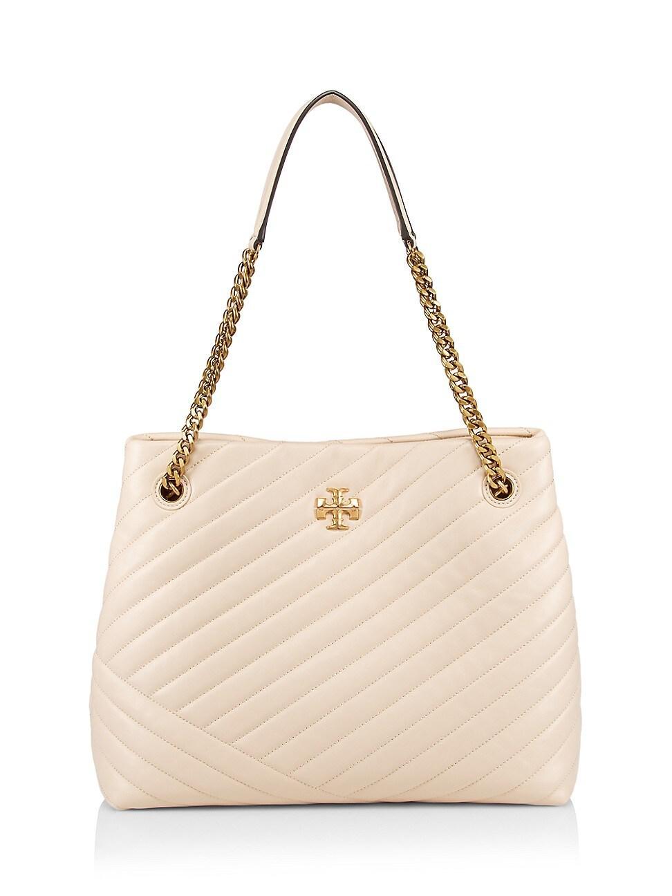 Womens Kira Leather Chevron Tote Bag Product Image