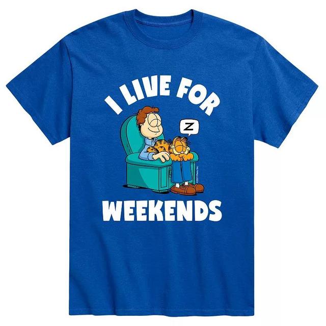 Mens Garfield Live For Weekends Tee Product Image