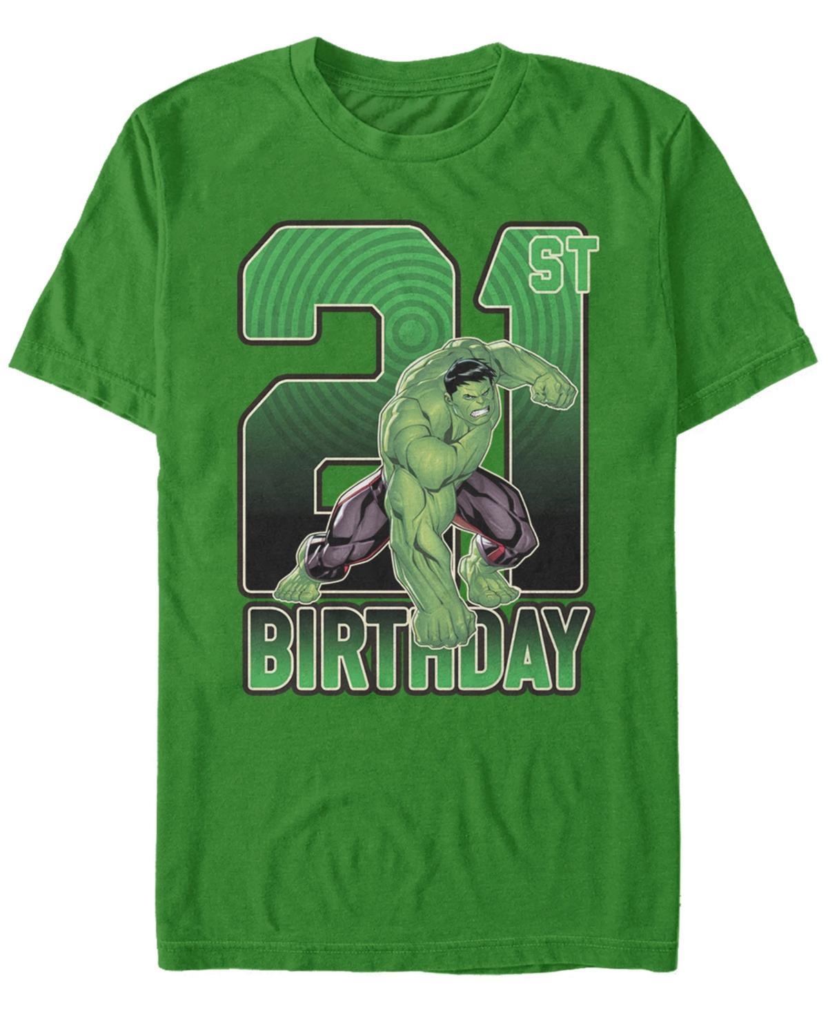 Fifth Sun Mens Marvel Hulk Smash 21st Birthday Short Sleeve T-Shirt Product Image