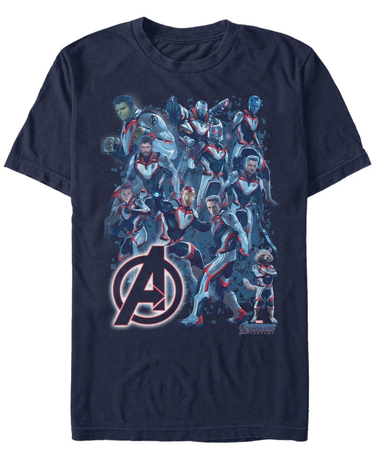 Marvel Mens Avengers Endgame Avengers Suit Group Shot Short Sleeve T-Shirt Product Image