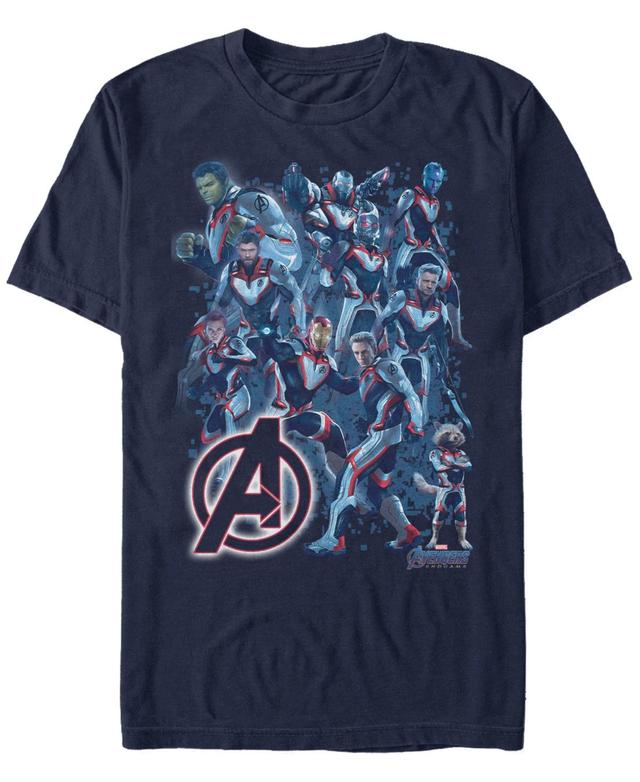 Marvel Mens Avengers Endgame Avengers Suit Group Shot Short Sleeve T-Shirt Product Image