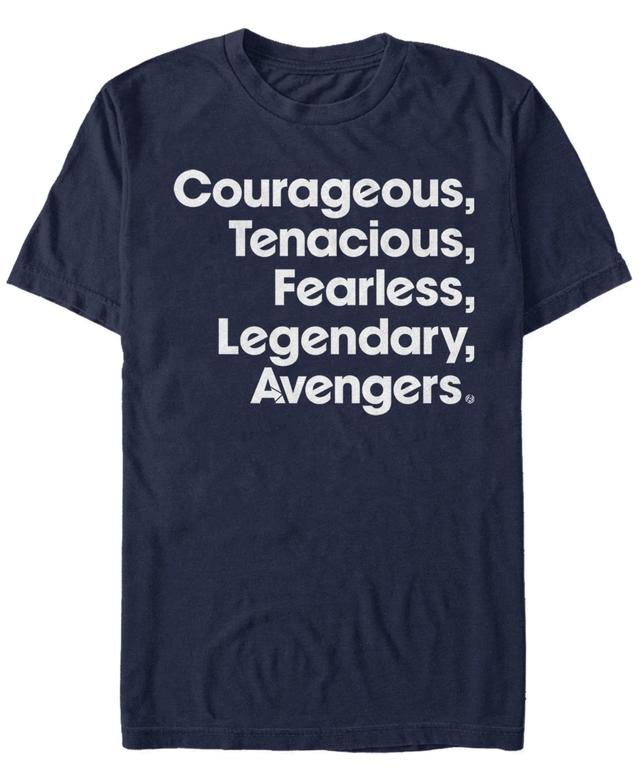 Mens Avengers Name List Tee Blue Product Image