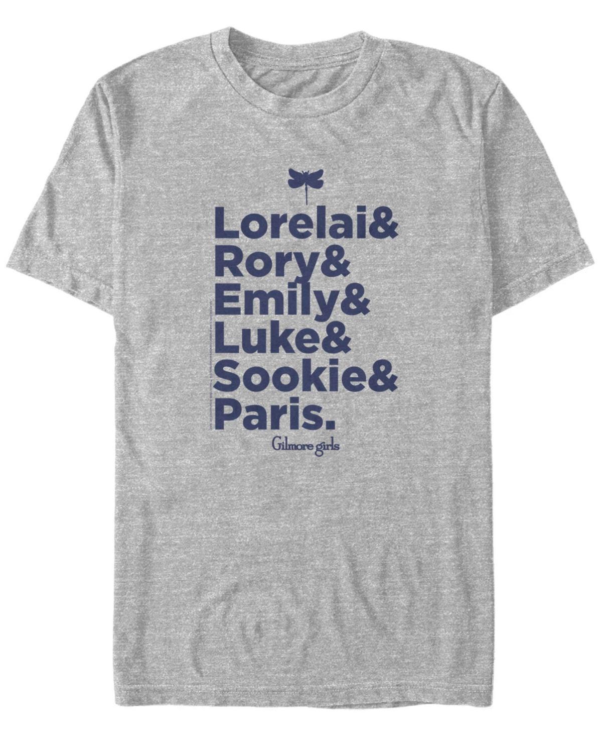 Mens Gilmore Girls Name Stack Tee Athletic Grey Product Image