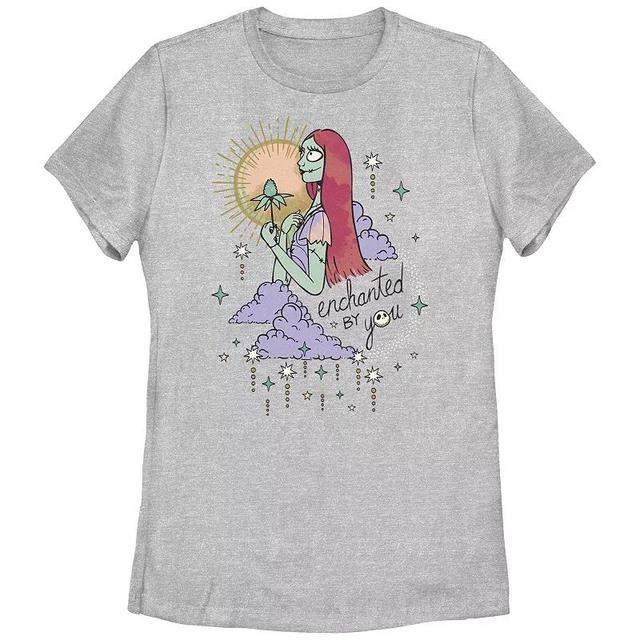 Disneys The Nightmare Before Christmas Womens Enchanted By You Tee, Girls Athletic Grey Product Image