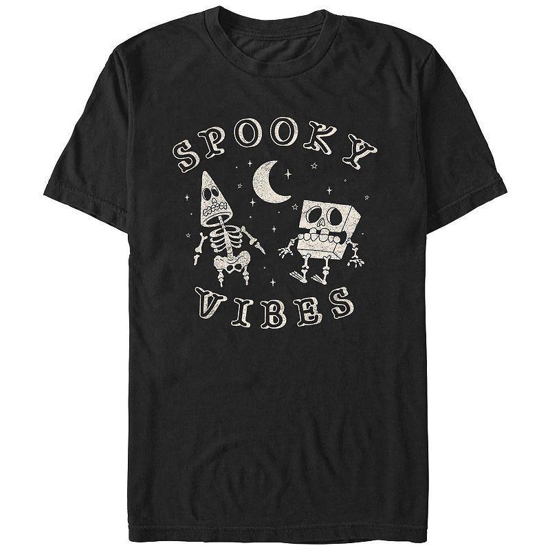 Mens SpongeBob SquarePants And Patrick Spooky Vibes Graphic Tee Product Image