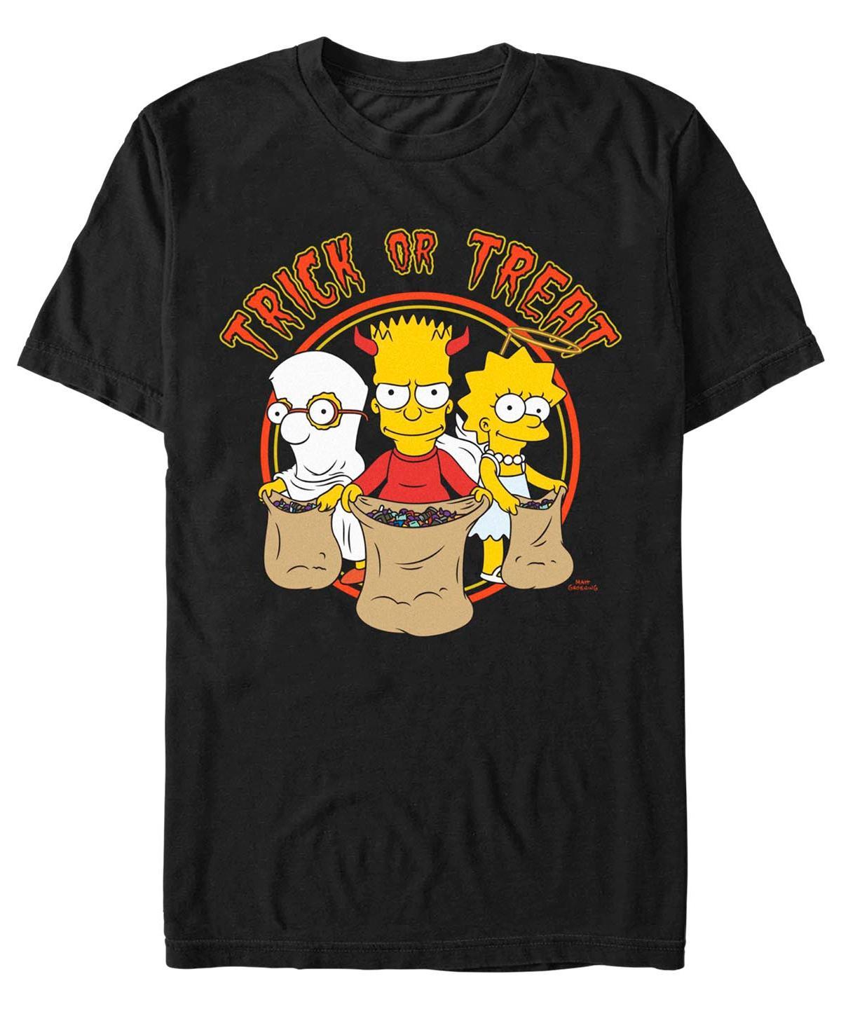 Fifth Sun Mens The Simpsons Trick Trio Short Sleeves T-shirt Product Image