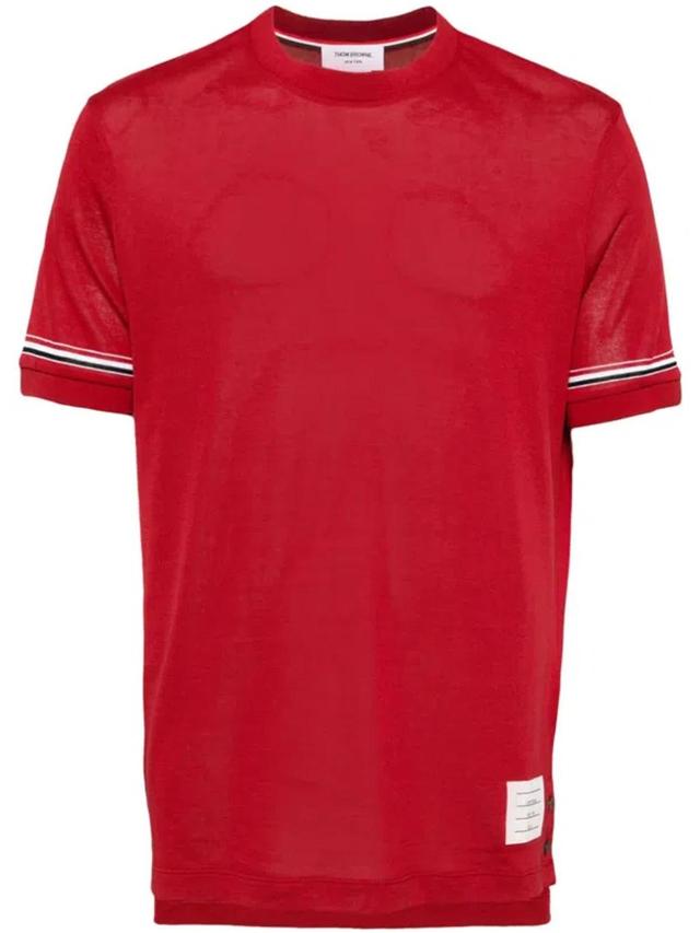 Cotton Stripe T-shirt In Red Product Image