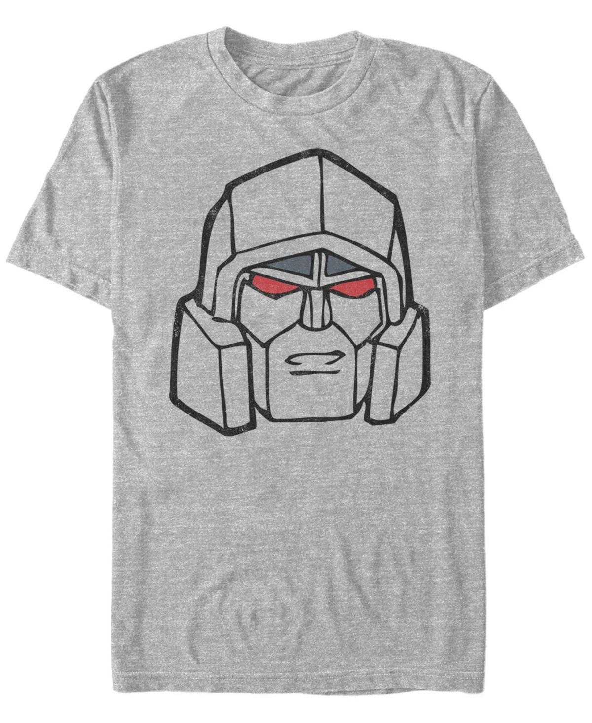 Mens Transformers Megatron Big Face Tee Athletic Grey Product Image