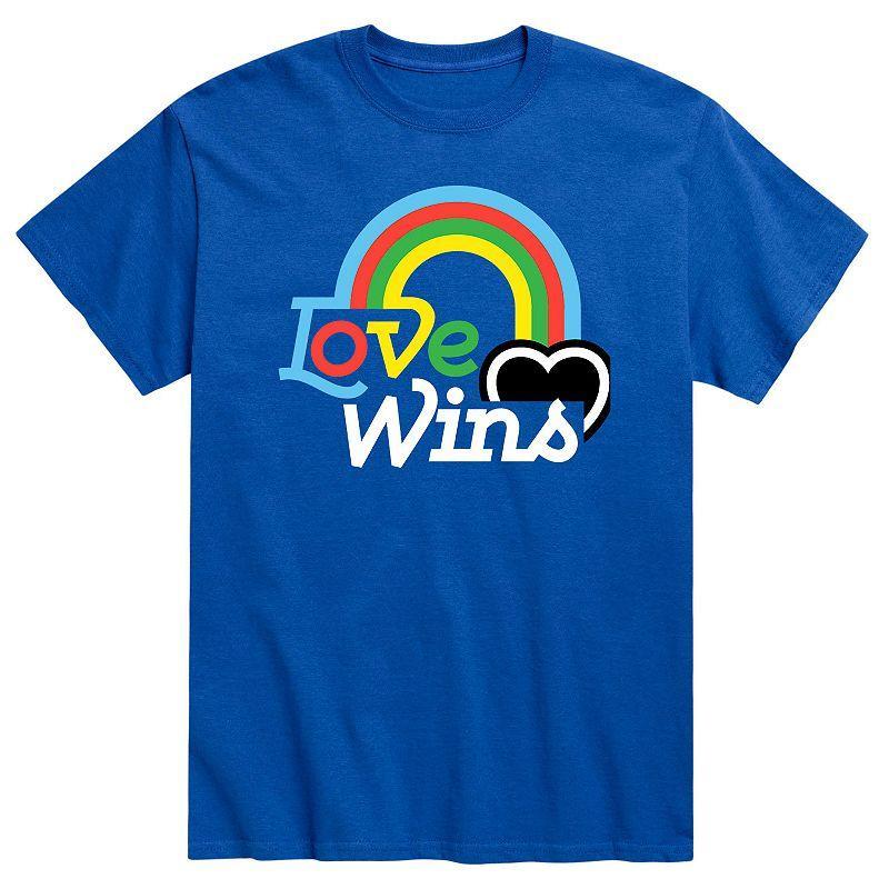 Mens Love Wins Tee Blue Product Image