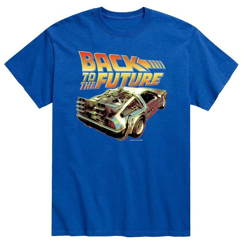 Mens Back To The Future Deloran Tee Blue Product Image