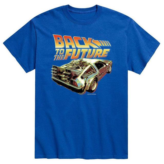 Mens Back To The Future Deloran Tee Blue Product Image