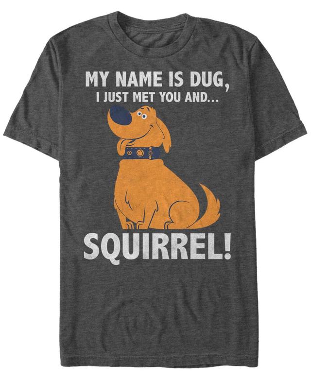 Disney / Pixars Up Dug Mens Squirrel Quote Tee Grey Heather Product Image