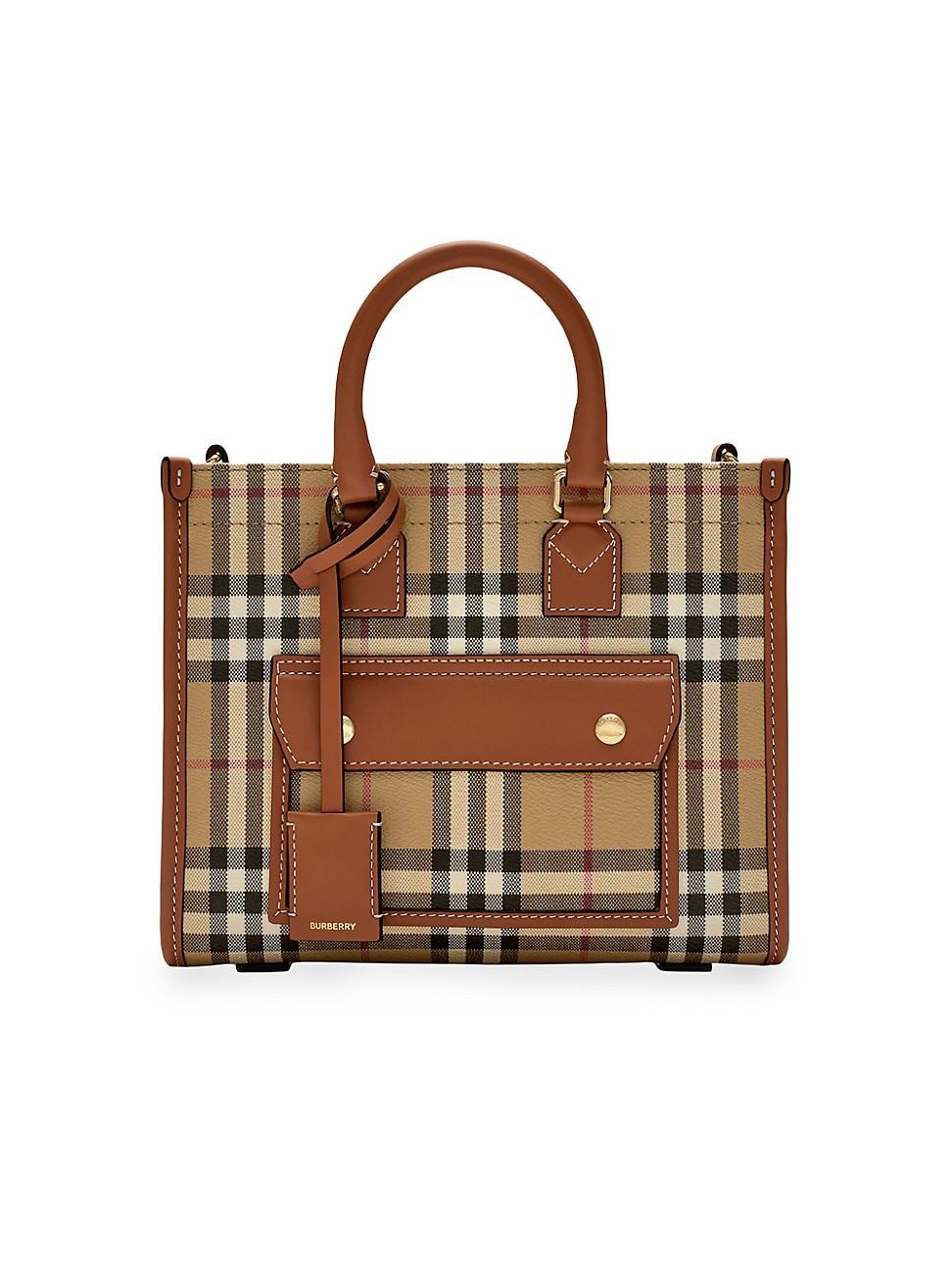 Womens Freya Signature Check Tote Bag Product Image