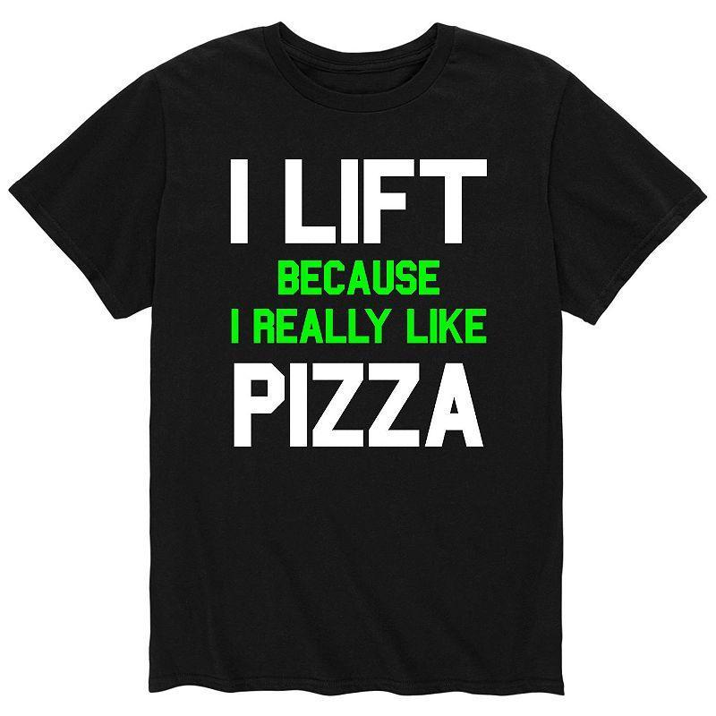 Mens I Lift Because Pizza Tee Product Image