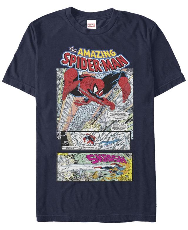 Mens Marvel Universe The Amazing Spider-Man Short Sleeve Graphic Tee Blue Product Image