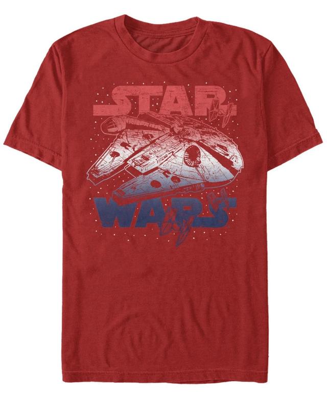 Mens Star Wars Han Solo Movie Red Horizontal Cast Tee Product Image