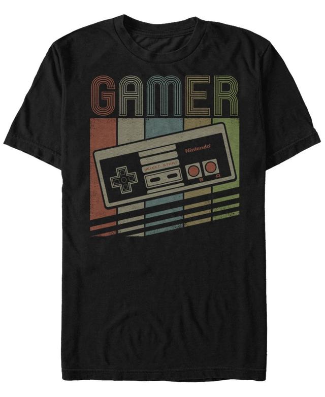 Mens Nintendo NES Controller Gamer Retro Short Sleeve Tee Black Product Image