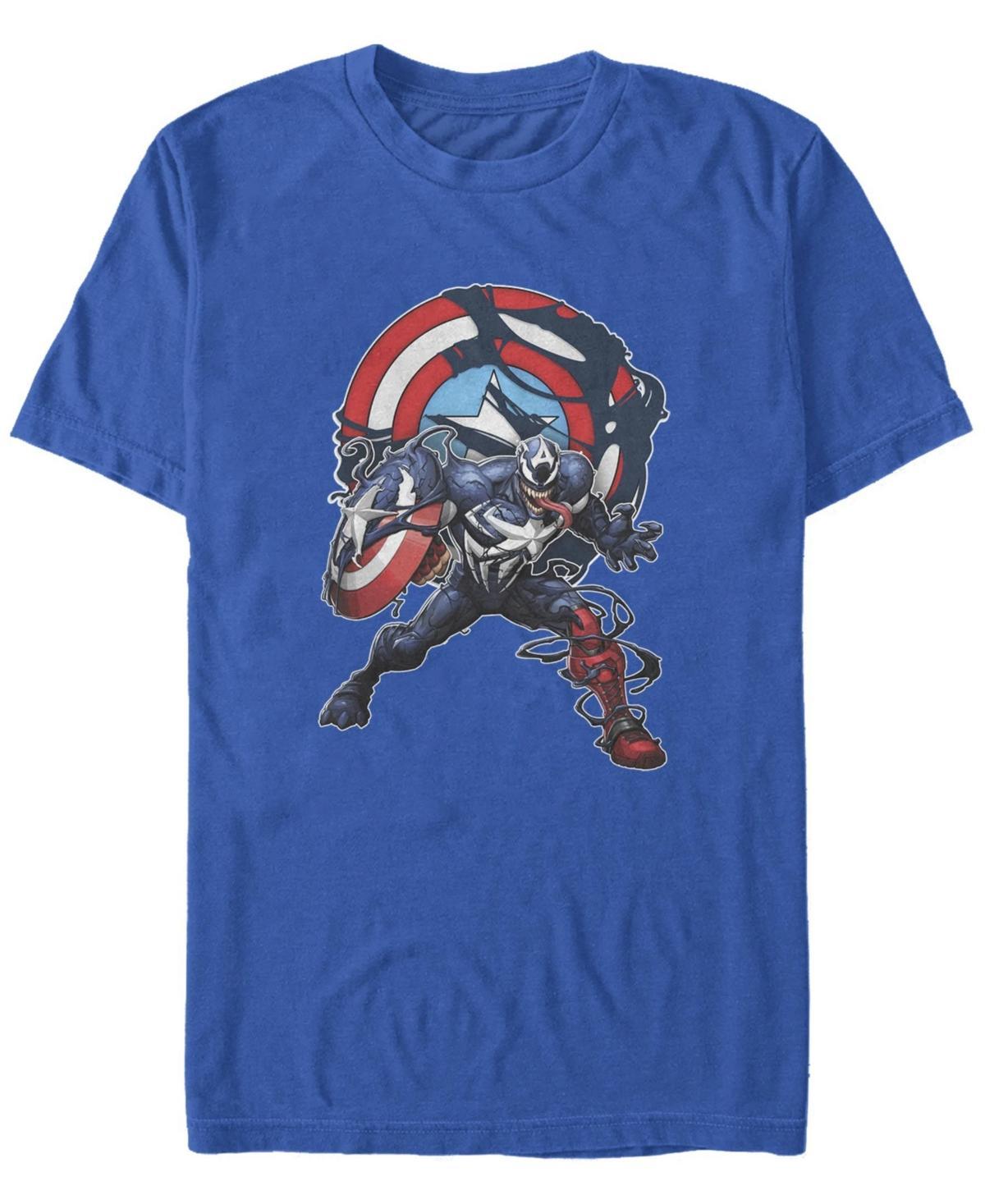 Mens Marvel Captain Venom Portrait Logo Tee Med Blue Product Image