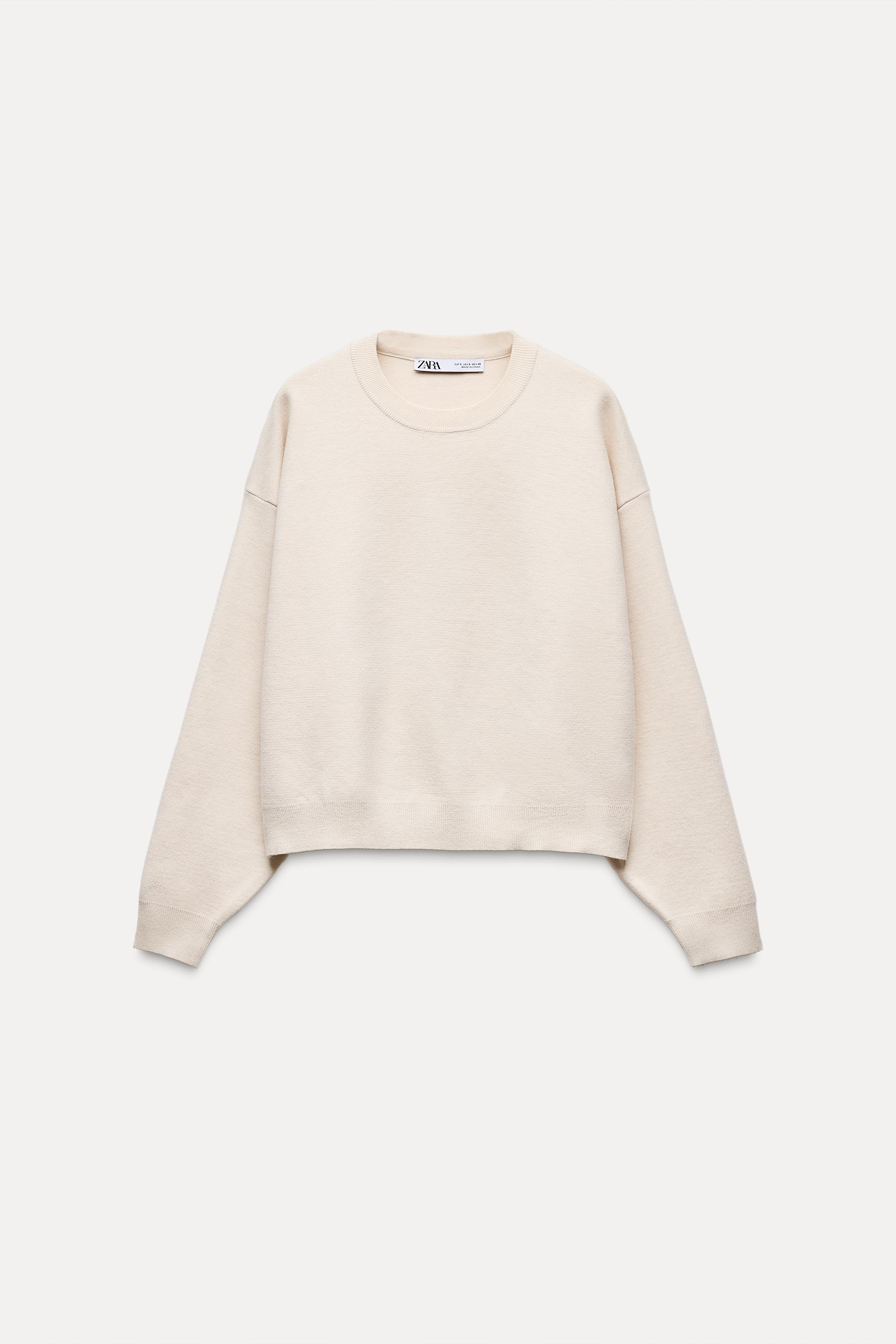 BASIC PLAIN KNIT SWEATSHIRT Product Image