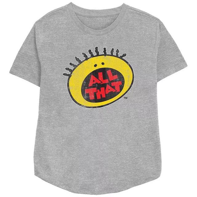 Womens Nickelodeon All That Logo Graphic Tee Grey Gray Product Image