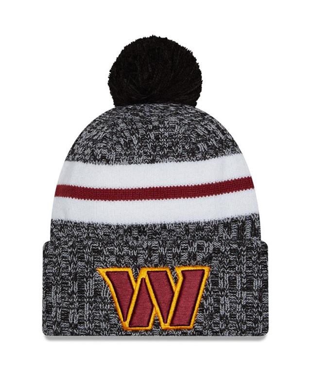 Mens New Era Black Washington Commanders 2023 Sideline Cuffed Knit Hat with Pom Product Image