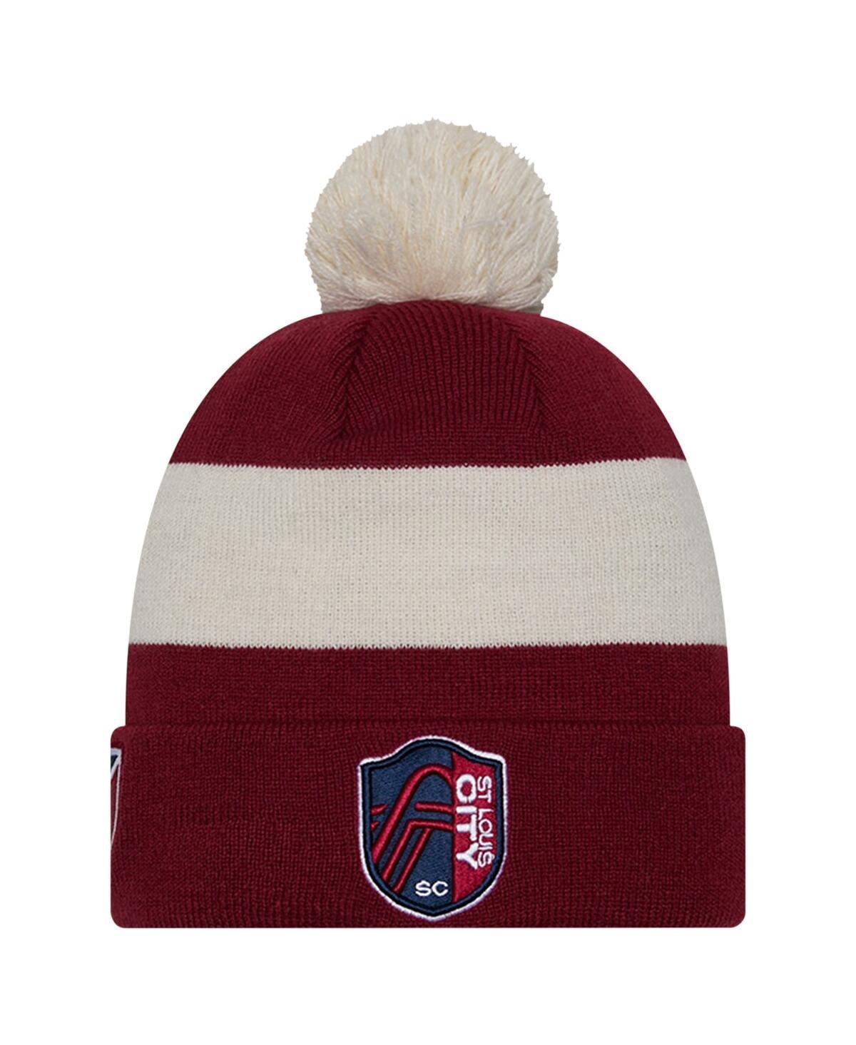 Mens New Era St. Louis City SC 2024 Kick Off Collection Cuffed Knit Hat with Pom Product Image